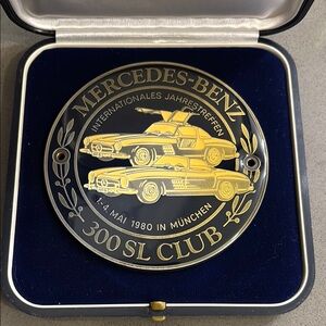 Vintage 1980 Mercedes-Benz 300 SL Club Badge